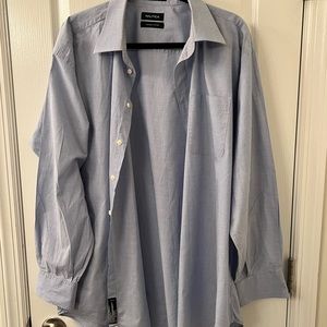 Nautica Button Down Dress shirt. Blue. Size 17 1/2 - 34/35
